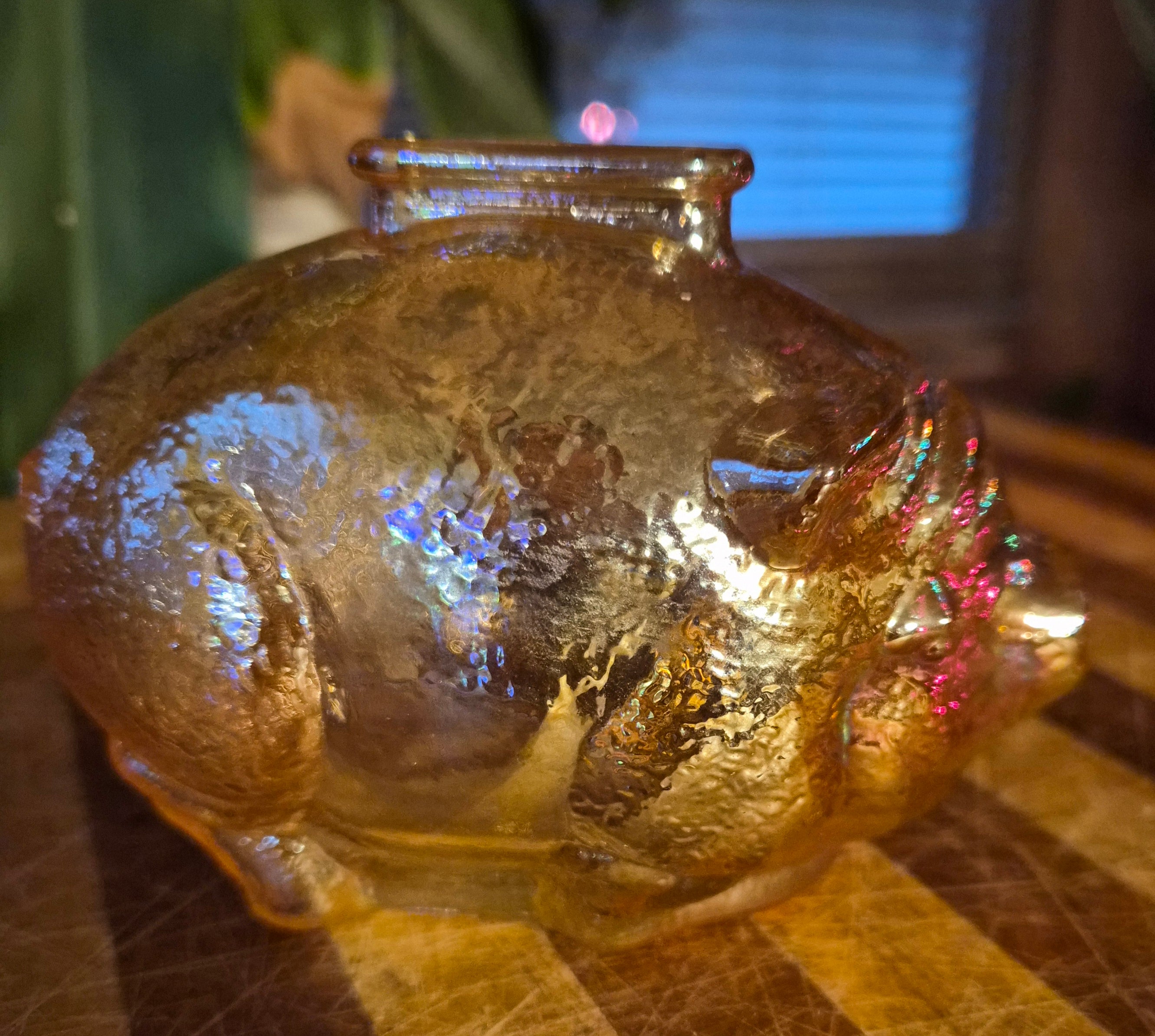 Vintage Anchor Hocking Marigold Carnival Glass Piggy Bank