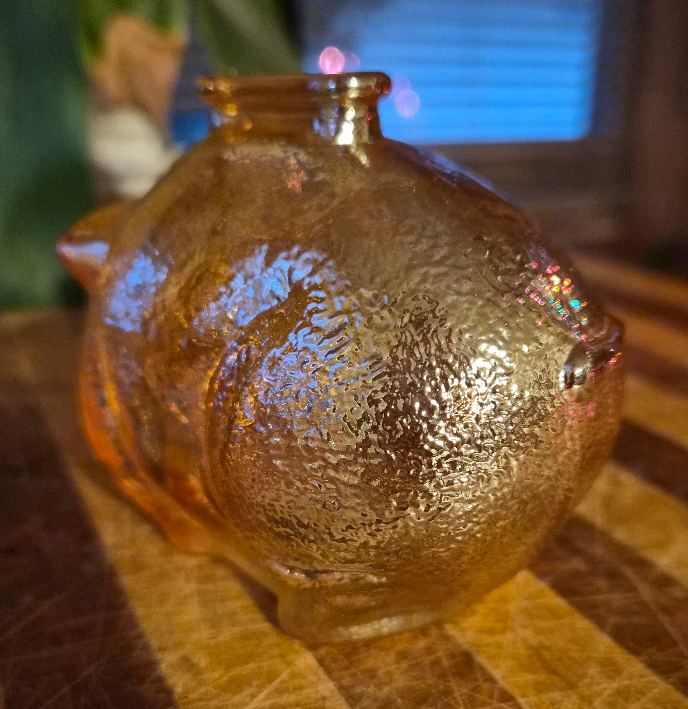 Vintage Anchor Hocking Marigold Carnival Glass Piggy Bank