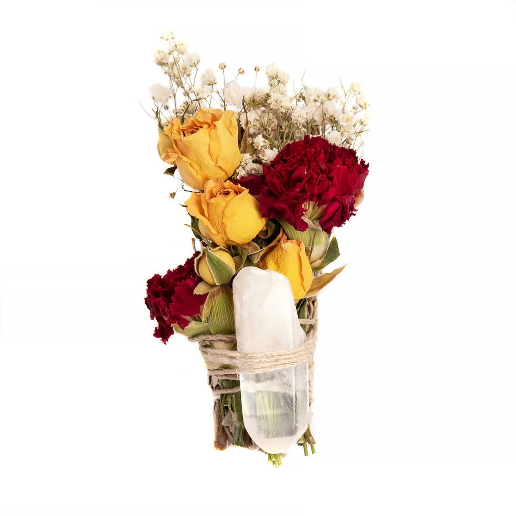 Floral Sage Clear Quartz Crystal Cleansing Bundle (HW)