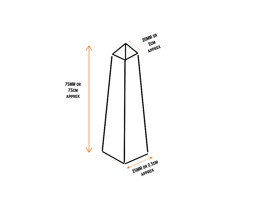 Fluorite Gemstone Tower Obelisk 4 Faceted 7.5CM Aprox